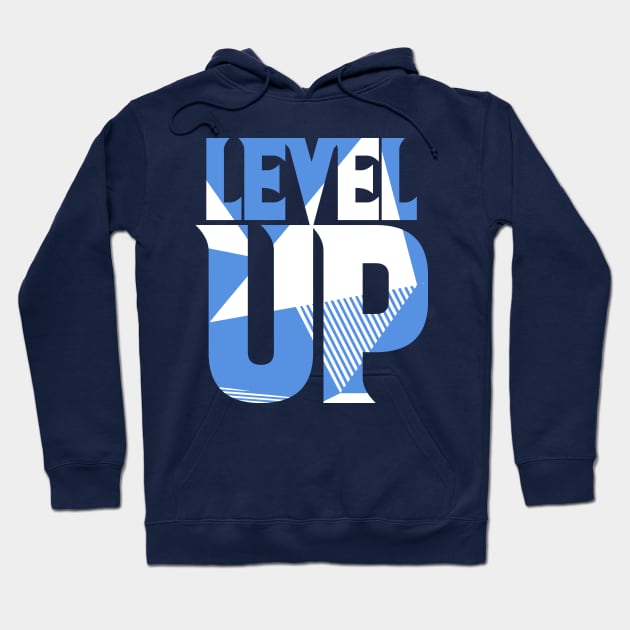 Level Up Polar blue Sneaker Hoodie by funandgames